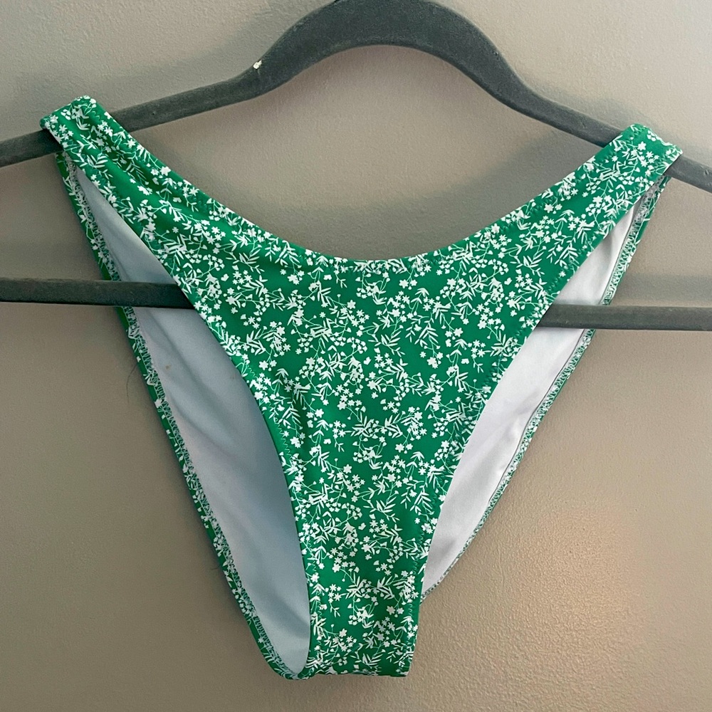 Green Floral Bikini Bottom